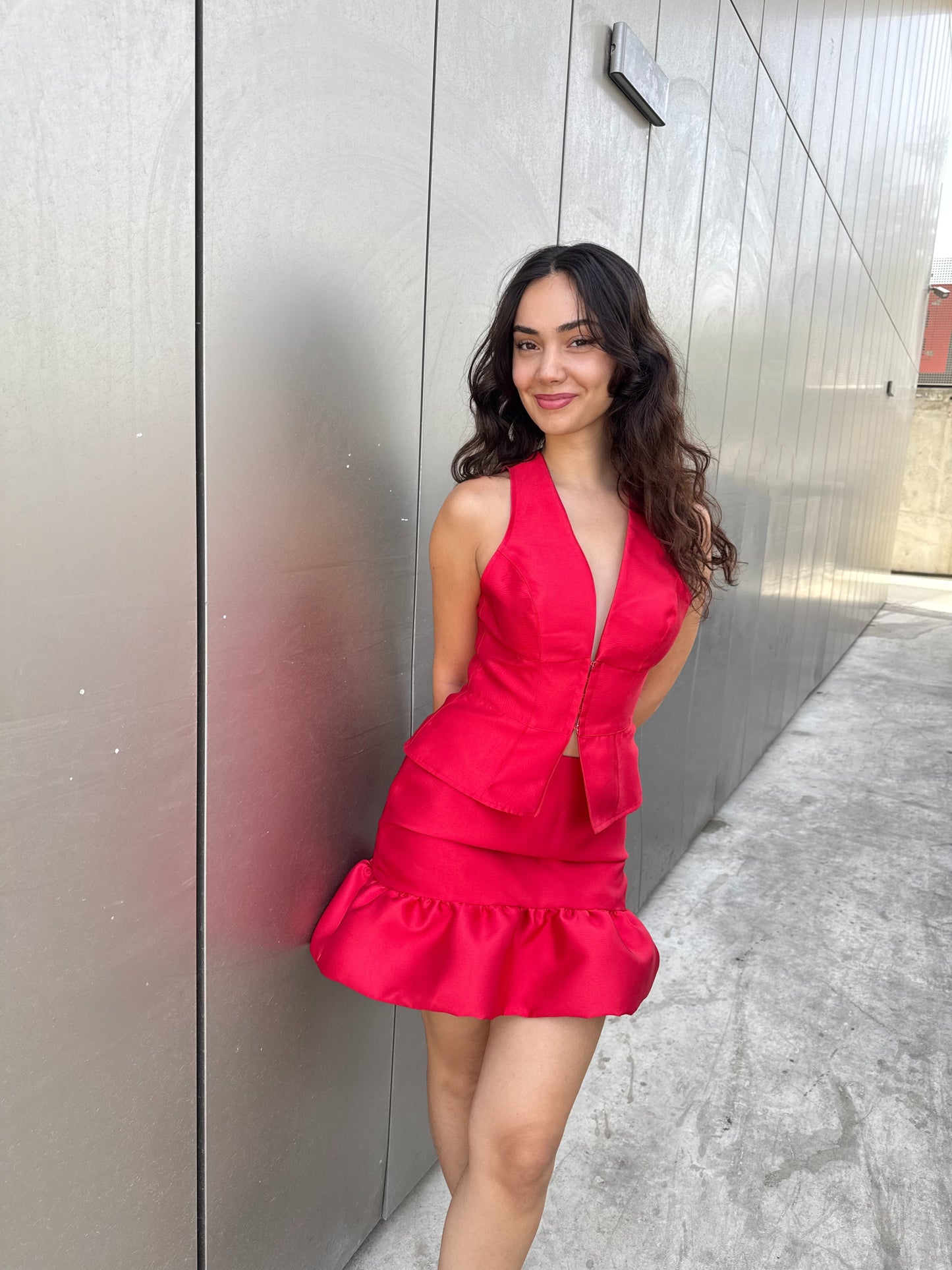 GIORGIA PANAGIOTOU “NAOMI TAFETTA SKIRT”