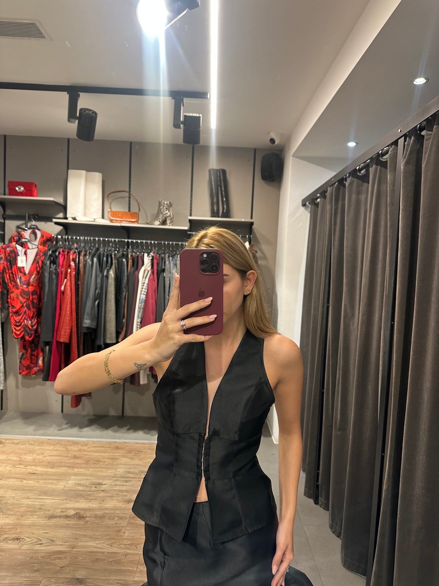 GIORGIA PANAGIOTOU “NAOMI TAFETTA SKIRT”