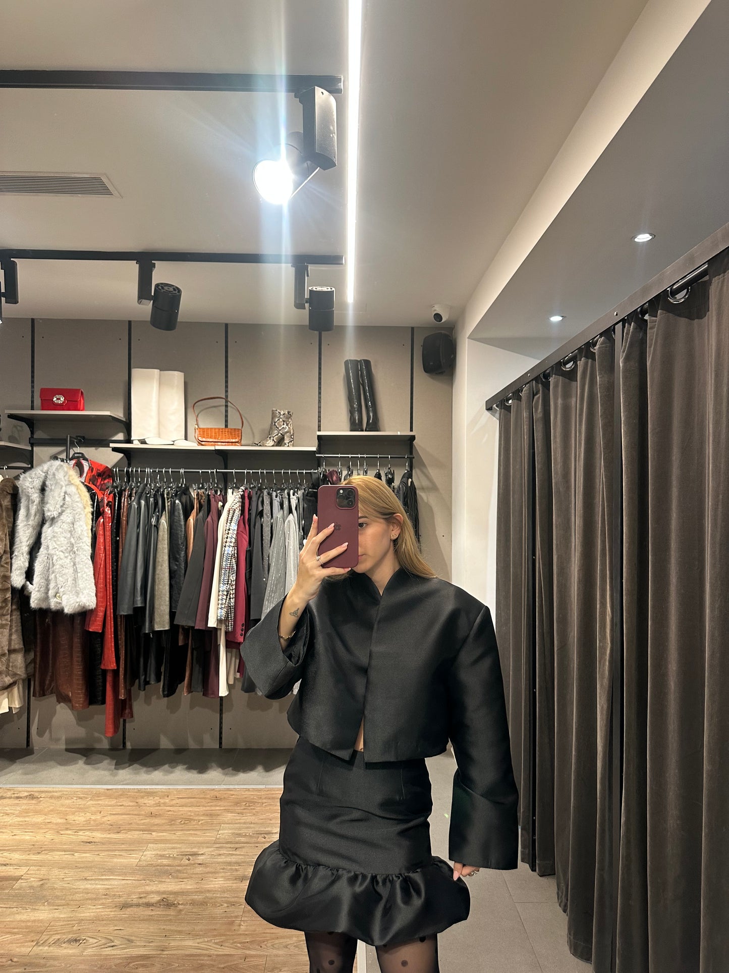 GIORGIA PANAGIOTOU “NAOMI TAFETTA SKIRT”