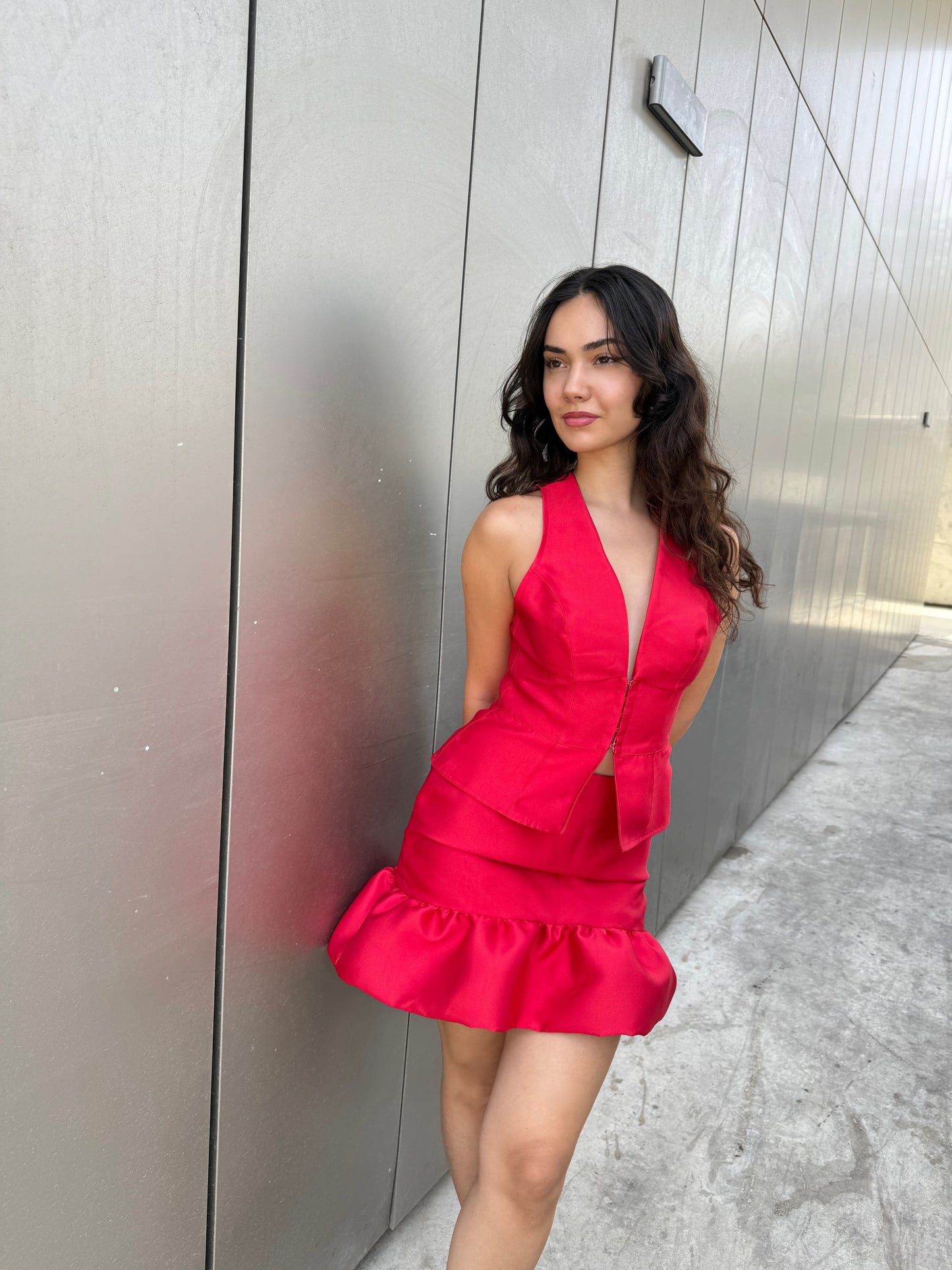 GIORGIA PANAGIOTOU “NAOMI TAFETTA SKIRT”