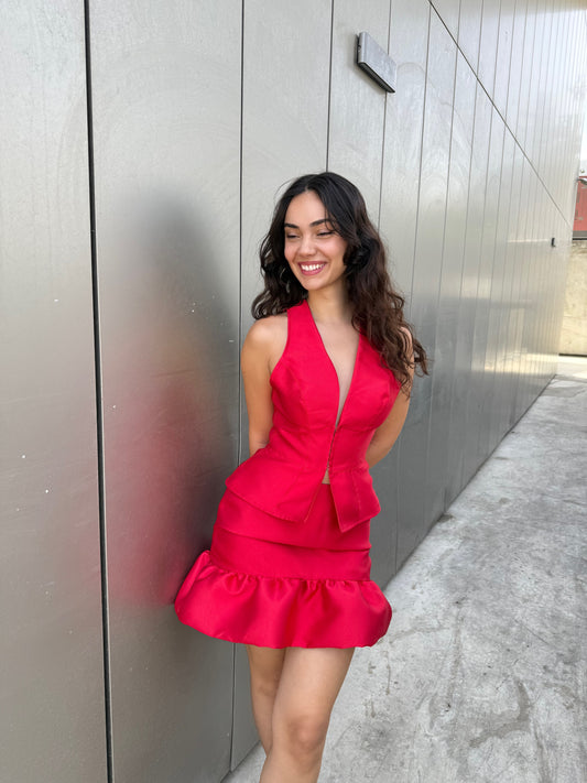 GIORGIA PANAGIOTOU “NAOMI TAFETTA SKIRT”